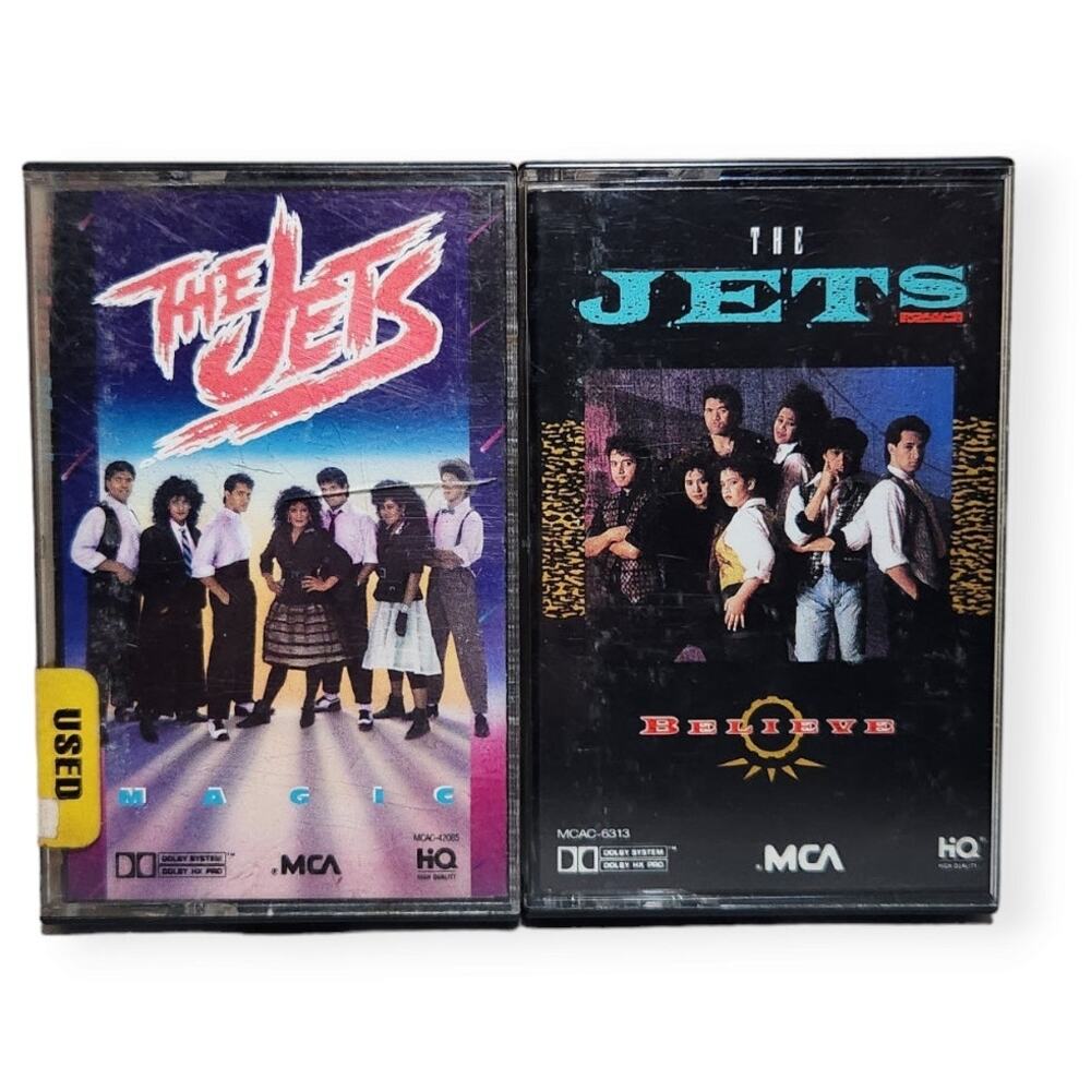 The Jets Magic & Believe Tested Cassette Lot (MCA, 1987, 1989) Pre-owned